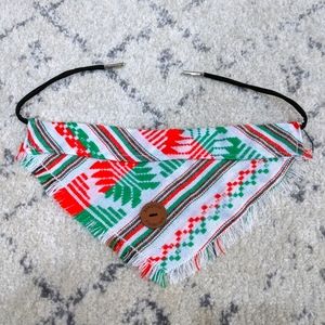 Tribal Fringe Tie On Pet Bandana